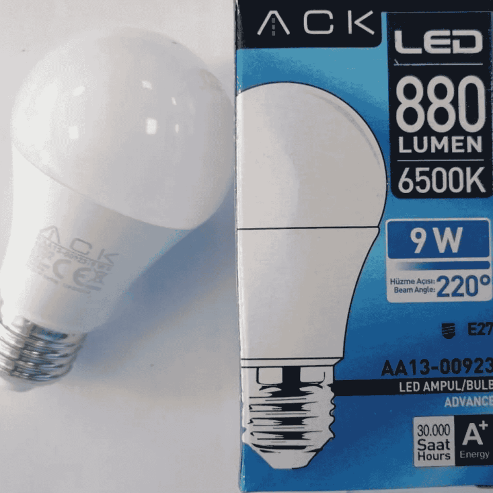 ACK 9w Led Ampul Beyaz